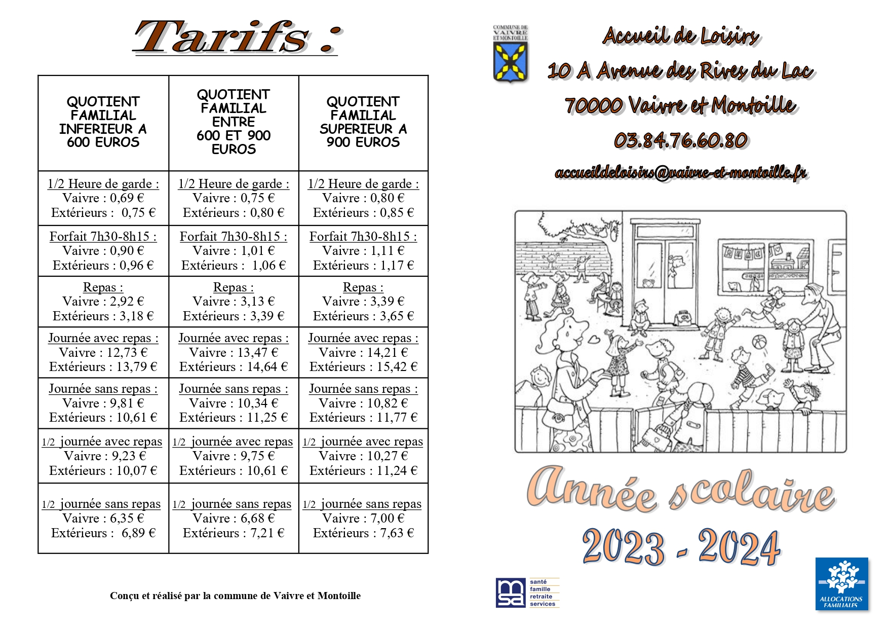 Accueil de Loisirs (3-12ans) - Commune de Vaivre-et-Montoille